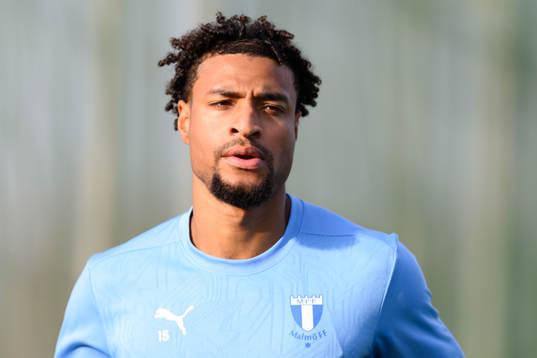 Under en träning med Malmö FF