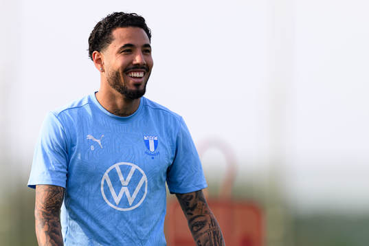 Under en träning med Malmö FF