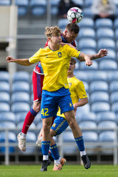 Phillip Söndergaard of Brøndby and Lukas Lerager of FC