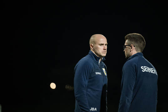 Head coach Jens Berthel Askou and Assistant coach Sindre