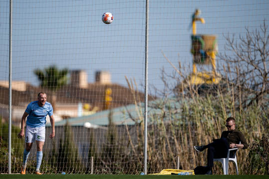 Simon Wæver of Sønderjyske uring the friendly football