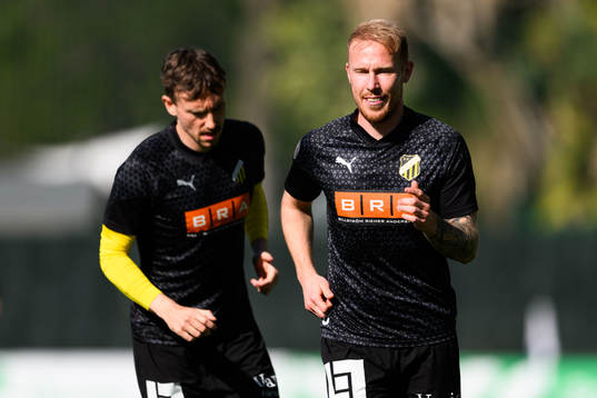 Simon Sandberg and Mikkel Rygaard Jensen of Häcken
