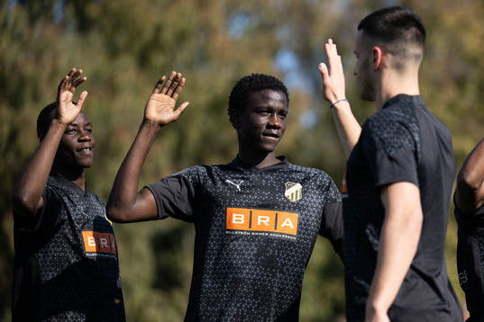 John Paul Dembe and Abdoulaye Faye of Häcken