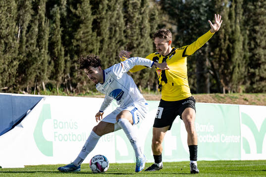 Sebastian Tounekti of Haugesund and Simon Sandberg of