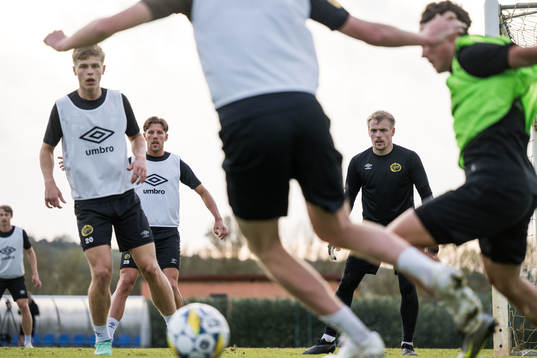 Elfsborgs Gottfrid Rapp, Noah Söderberg och målvakt Isak