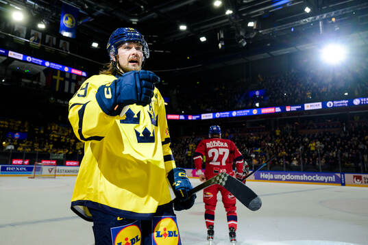 Linus Johansson of Sweden celebrates