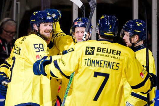Linus Johansson and Max Friberg of Sweden celebrates