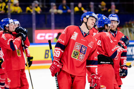 Lukas Radil of Czech Republic looks dejected
