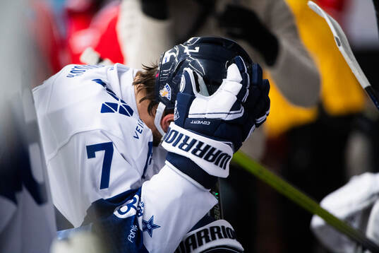Oliwer Kaski of Finland looks dejected during the Beijer