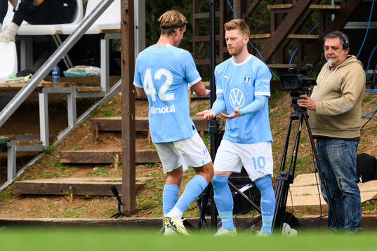 Erik Botheim and Anders Christiansen of Malmö FF