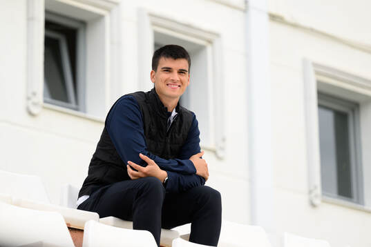 Jaime Segura of Malmö FF in the stands