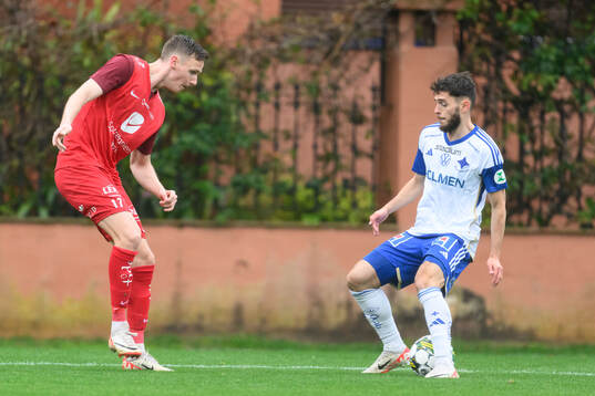 Joachim Soltvedt of Brann and Laorent Shabani of IFK