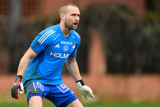 Goalkeeper Oscar Jansson of IFK Norrköping