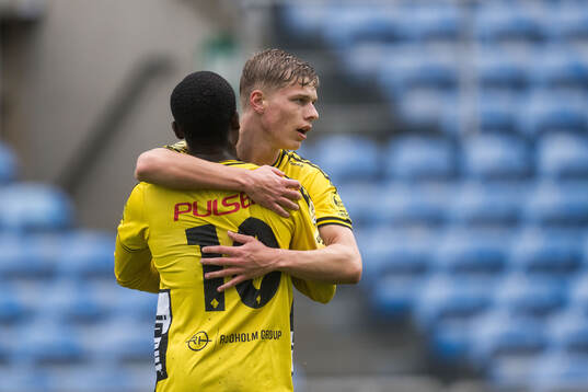 Michael Baidoo and Gottfrid Rapp of Elfsborg celebrates