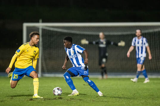Noah Nartey of Brøndby and Abundance Salaou of IFK