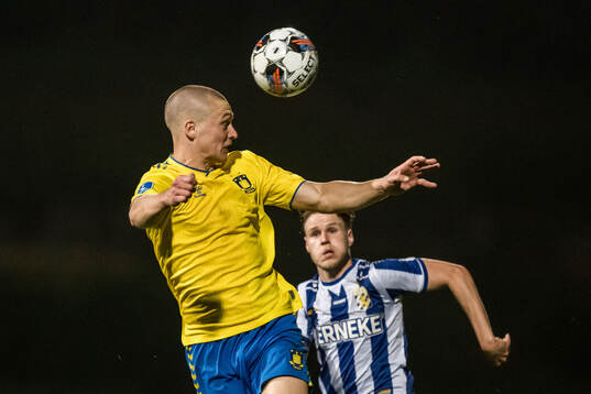 Rasmus Lauritsen of Brøndby and Gustaf Norlin of IFK