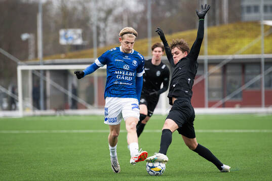 Landskronas Victor Karlsson och Trelleborgs Loke Mattsson