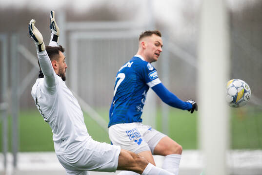 Landskronas målvakt Amr Kaddoura och Trelleborgs Filip