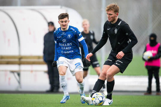 Landskronas Melker Jonsson och Trelleborgs Armin Ćulum
