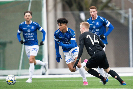 Trelleborgs Othmane Salama och Landskronas David Edvardsson