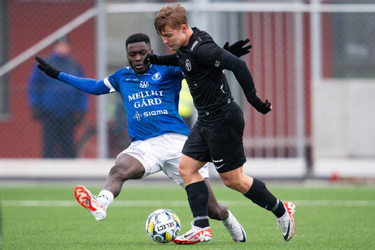 Landskronas Vincent Sundberg och Trelleborgs Emmanuel Godwin