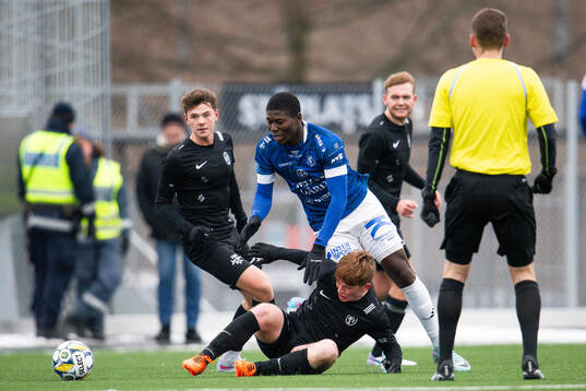 Landskronas Sam Hegdal och Trelleborgs Emmanuel Godwin
