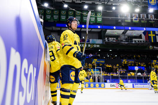 Jesper Frödén of Sweden ahead the Beijer Hockey Games
