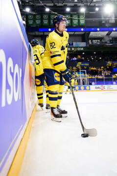 Jesper Frödén of Sweden ahead the Beijer Hockey Games