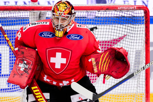 goaltender Stéphane Charlin of Switzerland