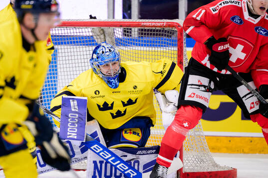 goalkeeper Filip Larsson of Sweden