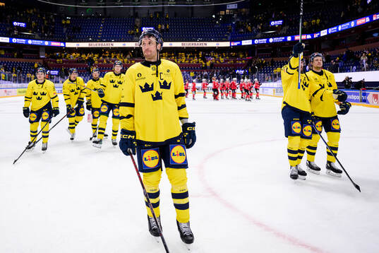 Patrik Nemeth of Sweden celebrates with teammates