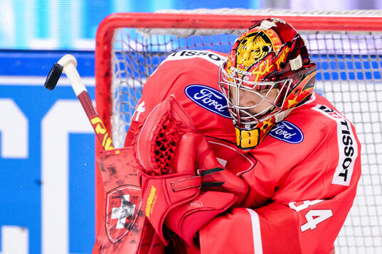goaltender Stéphane Charlin of Switzerland