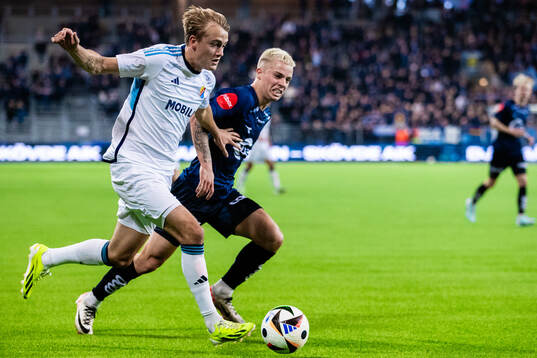 Djurgårdens Oskar Fallenius och Vikings Jost Urbancic