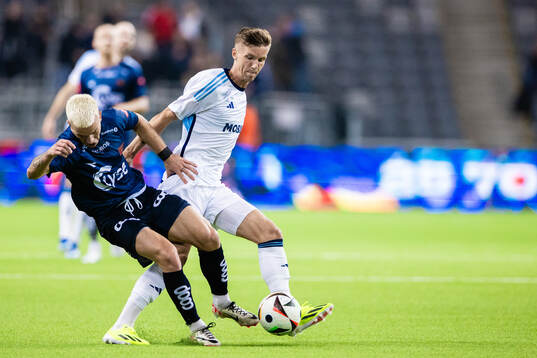 Vikings Jost Urbancic och Djurgårdens Samuel Leach Holm