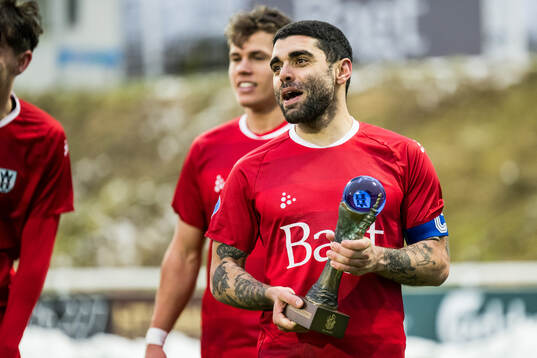 FC Helsingörs Daniel Norouzi jublar