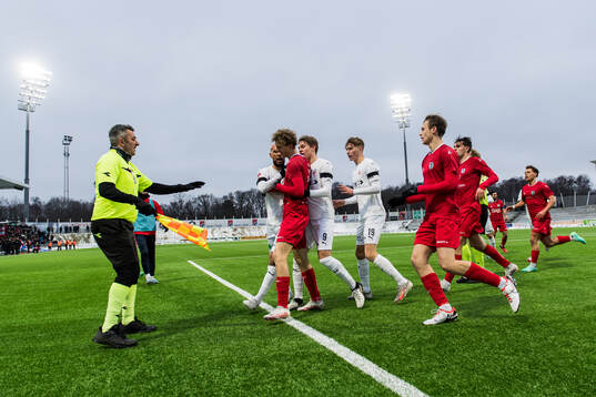 Bråk mellan Helsingborg och FC Helsingör spelarna