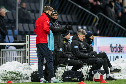 Helsingborgs Lukas Kjellnäs och tränare Kleber Saarenpää
