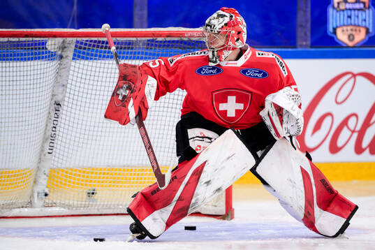 Goalkeeper Connor Hughes of Switzerland