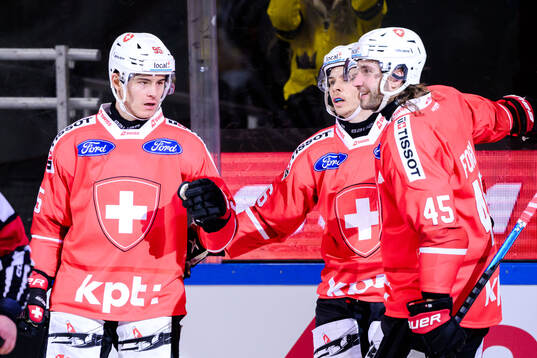 Tyler Moy #95, SUI of Switzerland celebrates