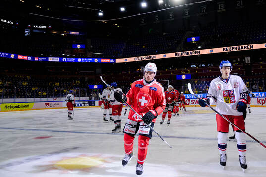 Tyler Moy #95, SUI of Switzerland celebrates