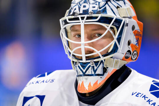 goaltender Emil Larmi of Finland