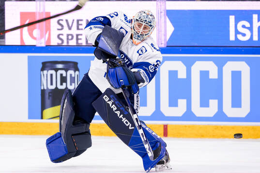 goaltender Emil Larmi of Finland