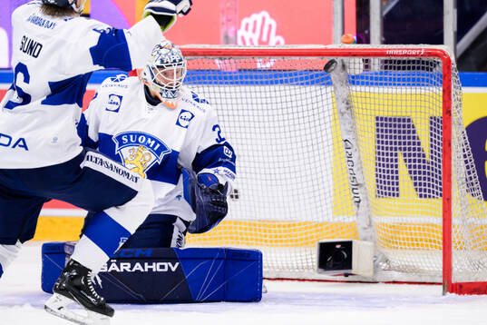 goaltender Emil Larmi of Finland