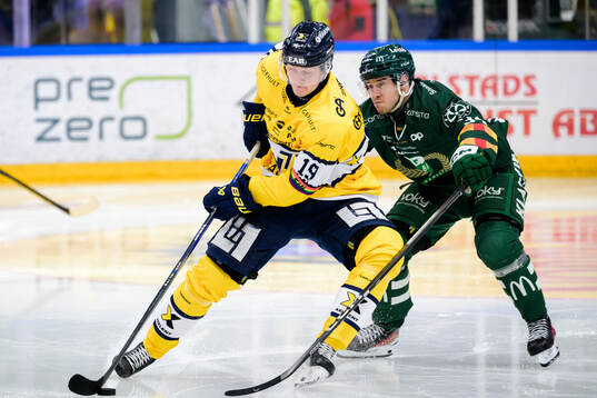 HV71s Henrik Borgström och Färjestads Michael Lindqvist