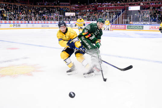 HV71s Mattias Tedenby och Färjestads Per Åslund