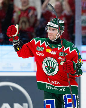 Frölundas Mikael Ruohomaa jublar