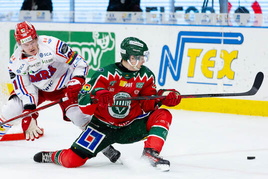 Timrås Axel Rindell och Frölundas Noah Dower Nilsson