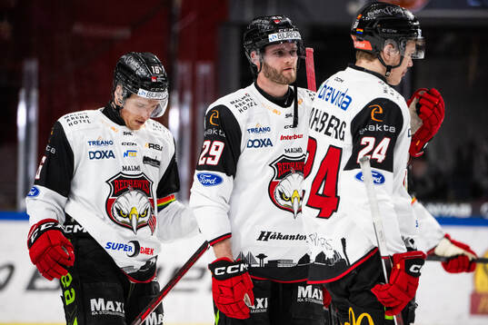 Malmö Redhawks Matias Lassen, Kim Rosdahl och Anton