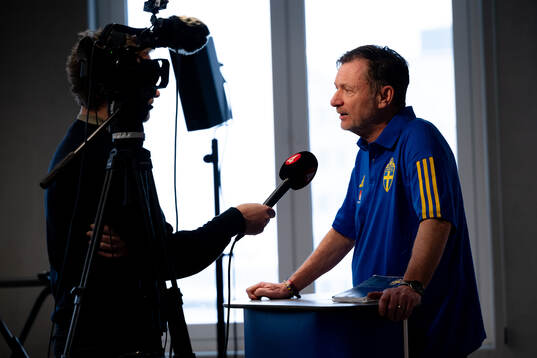 Sveriges förbundskapten Peter Gerhardsson