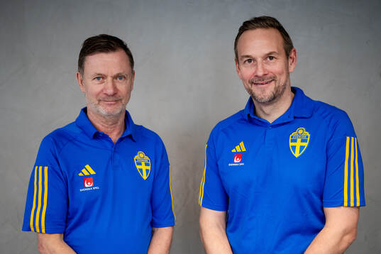 Sveriges förbundskapten Peter Gerhardsson och
